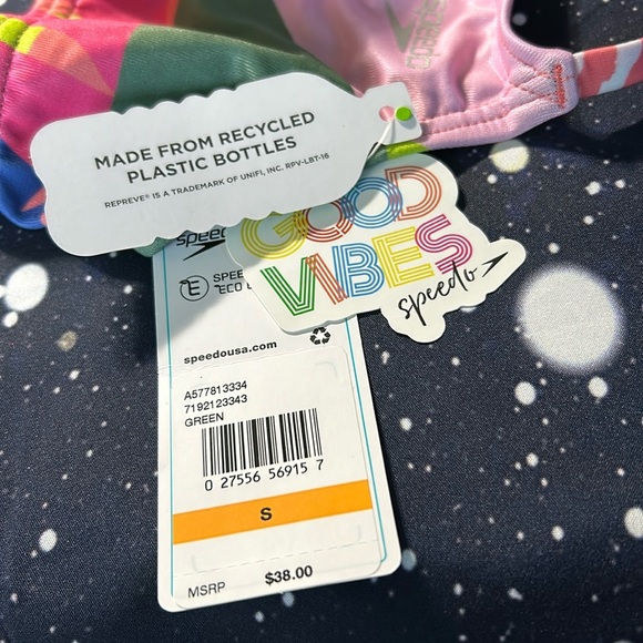 Speedo Small eco endurance good vibes Speedo top - Picture 6 of 16